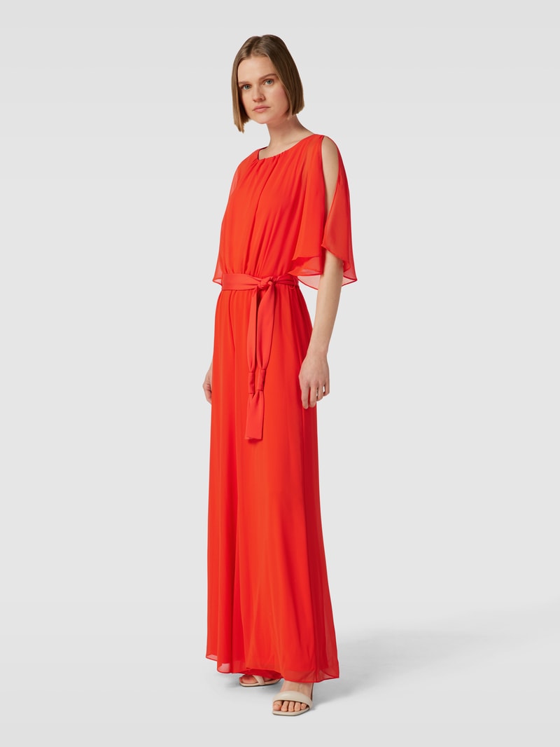 Jumpsuit mit Taillengürtel in orange