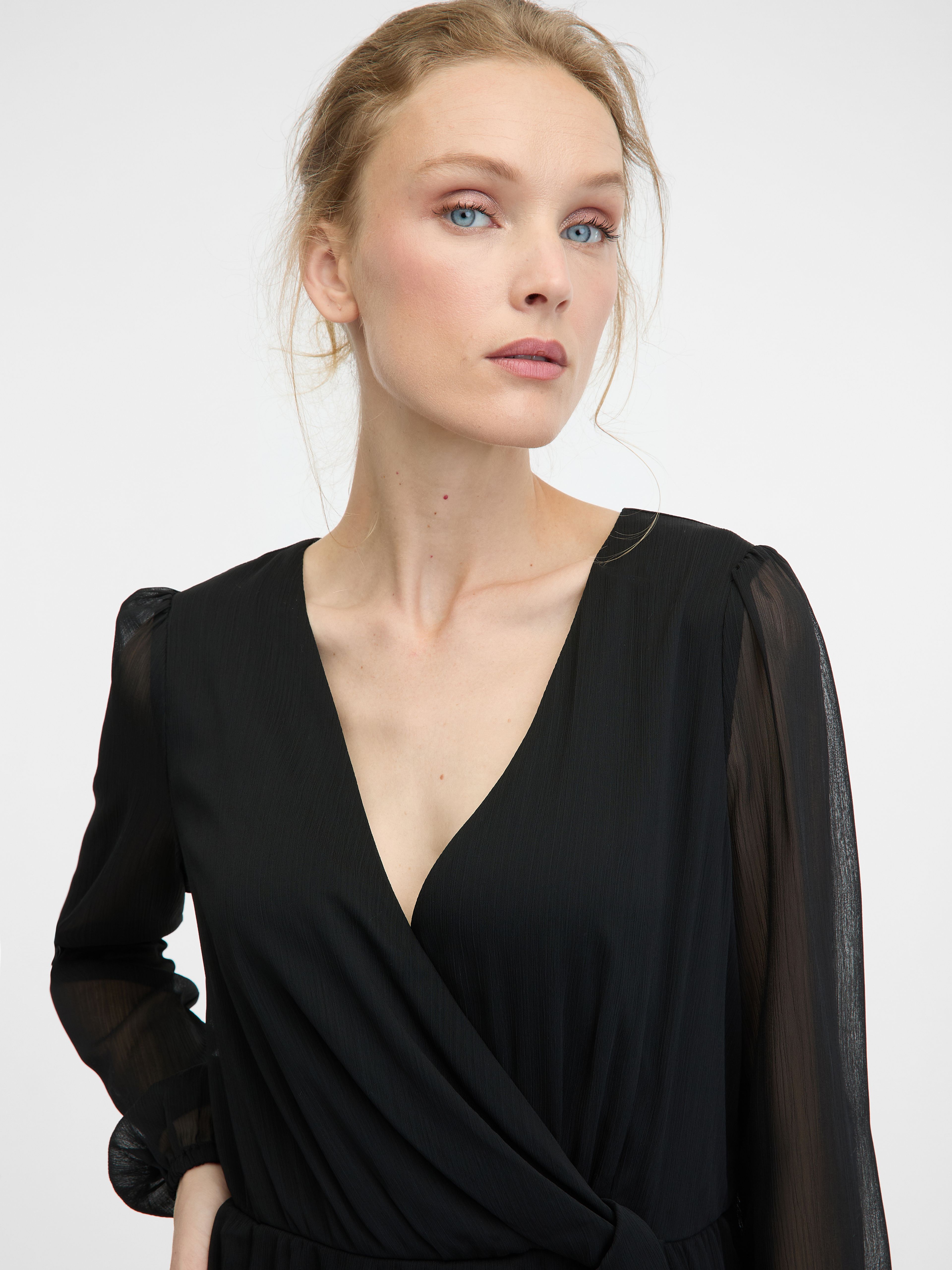 Schwarzes knielanges Damenkleid ORSAY