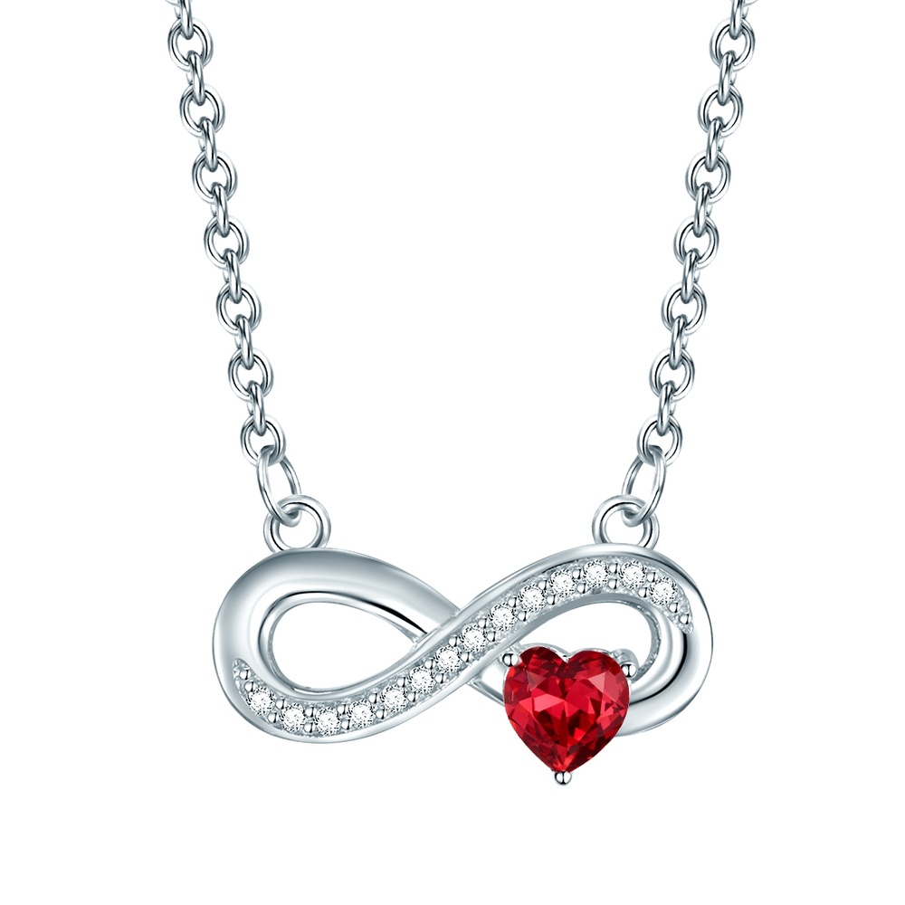Rafaela Donata Collier en argent Infinity/coeur Argent sterling Oxyde de zirconium (CZ) en Argen collier