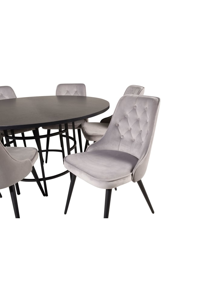 ebuy24 Essgruppe Copenhagen 6 Hellgrau 140 x 140 cm günstig kaufen onesize