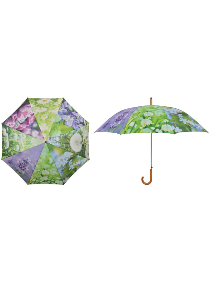 Esschert Design Stockregenschirm in Grün/Lila/Weiß/Braun günstig kaufen onesize