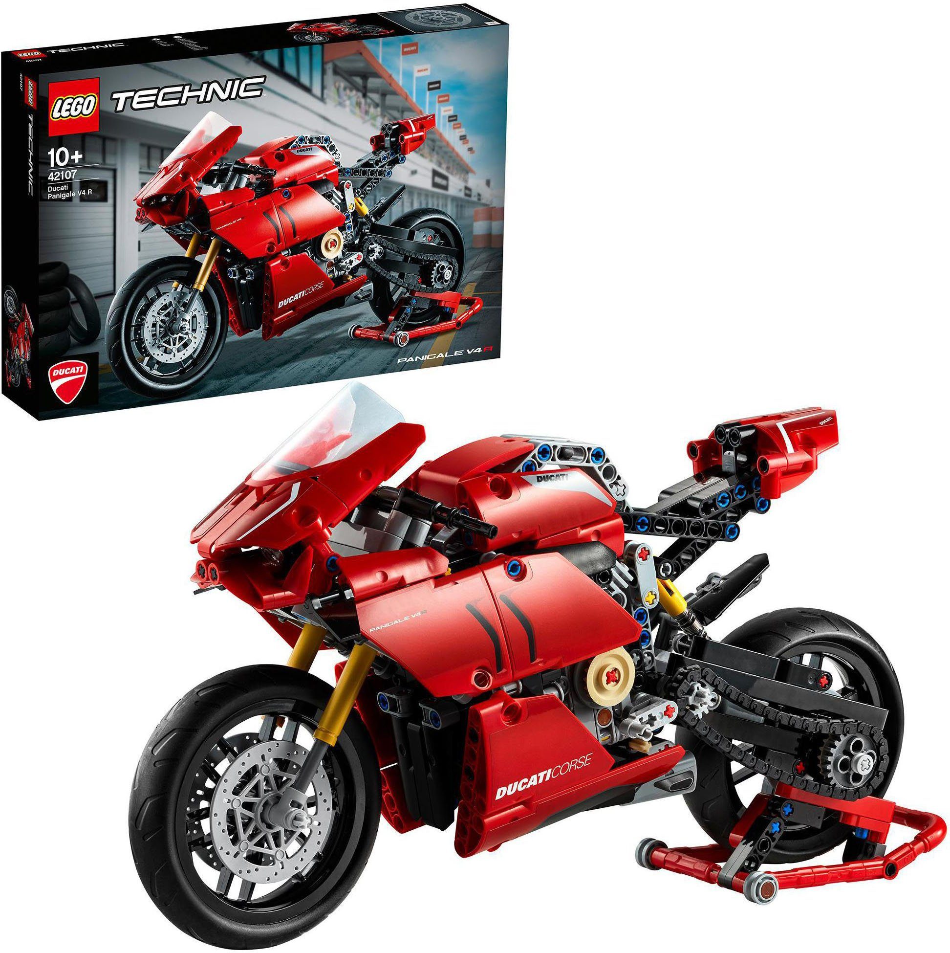 LEGO® Konstruktionsspielsteine Ducati Panigale V4 R (42107), LEGO® Technic, (646 St), Made in Europe