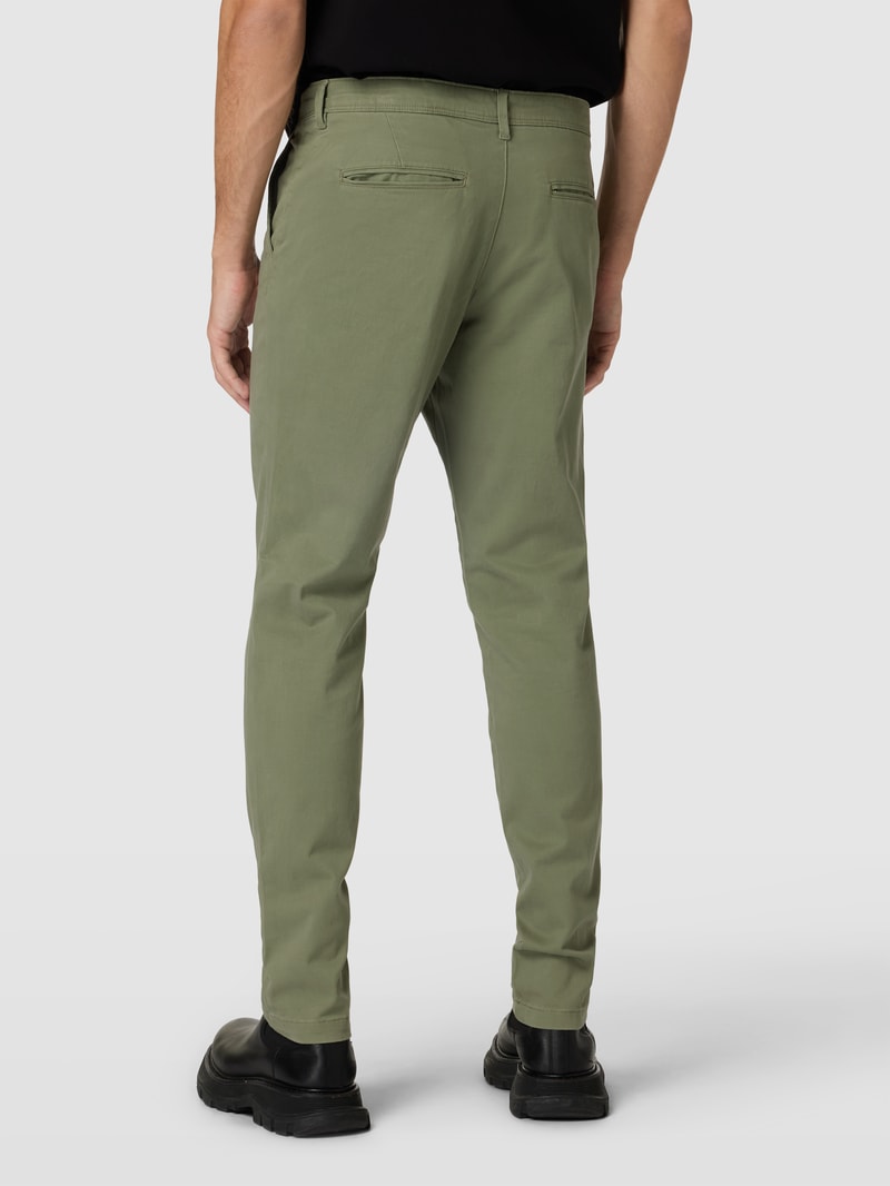 Slim Fit Chino mit Stretch-Anteil in olivgrün