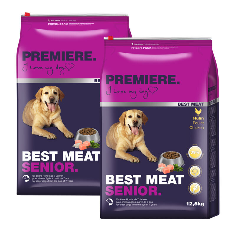 PREMIERE Hundetrockenfutter PREMIERE Best Meat Senior Huhn 2x12,5 kg