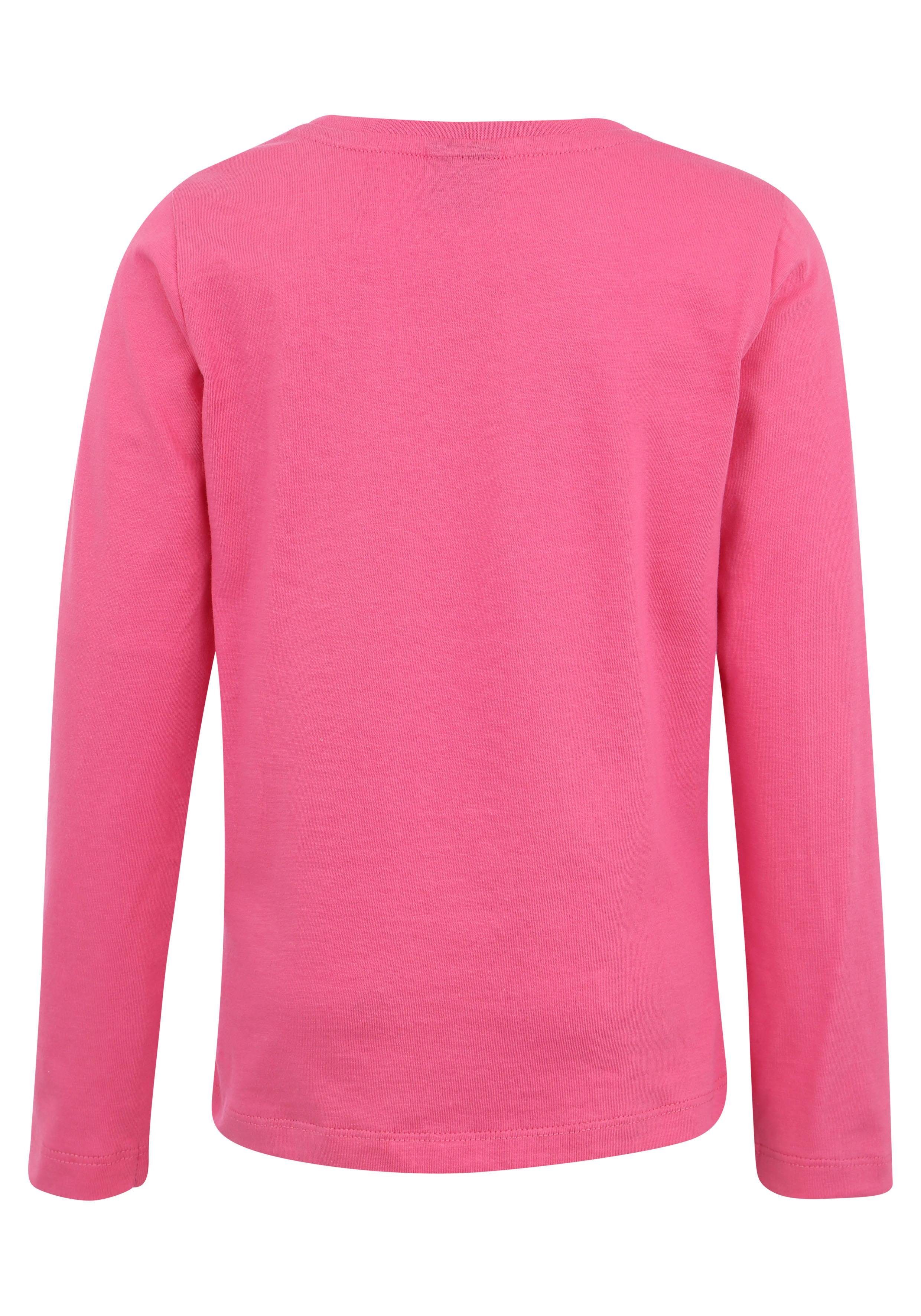 KIDSWORLD Langarmshirt Ich schmeiss alles hin und werd´ Prinzessin mit Glitzerdruck