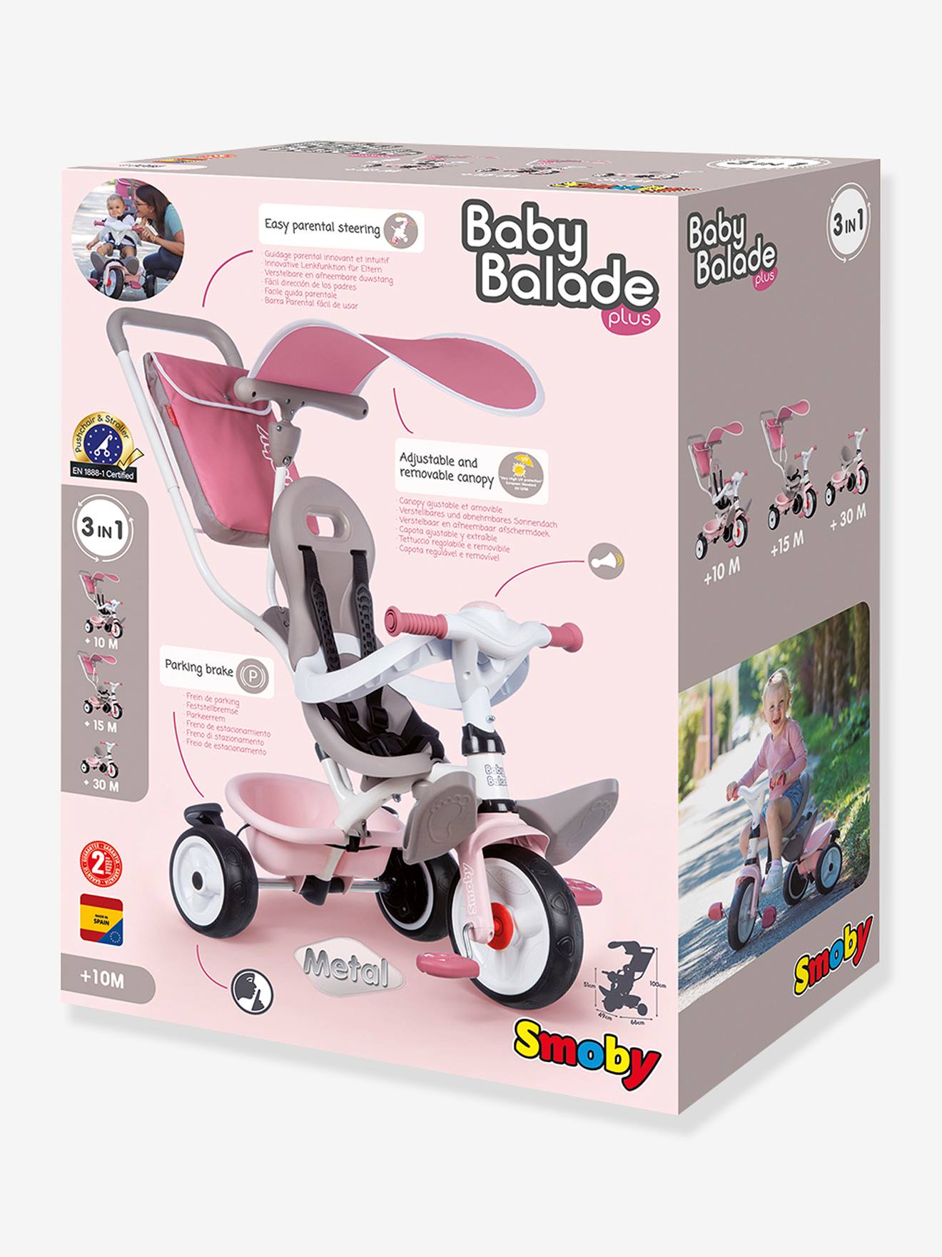 Smoby Dreirad BABY BALADE PLUS SMOBY - hellblau