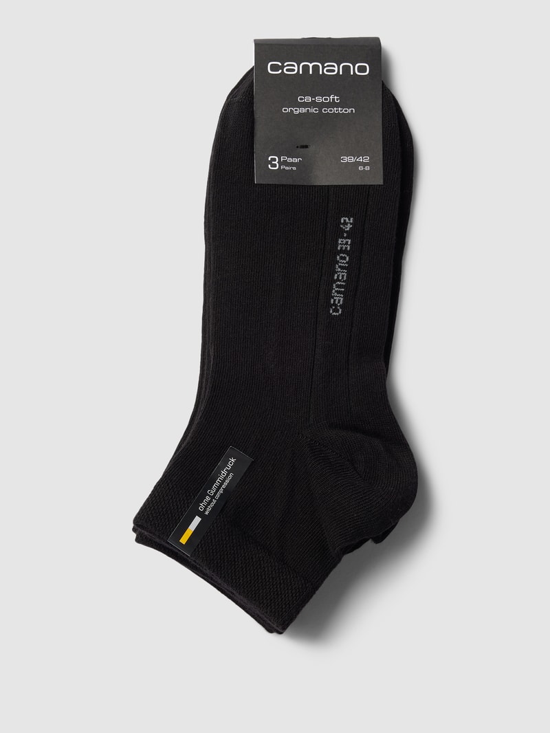 Socken mit Stretch-Anteil im 3er-Pack in schwarz