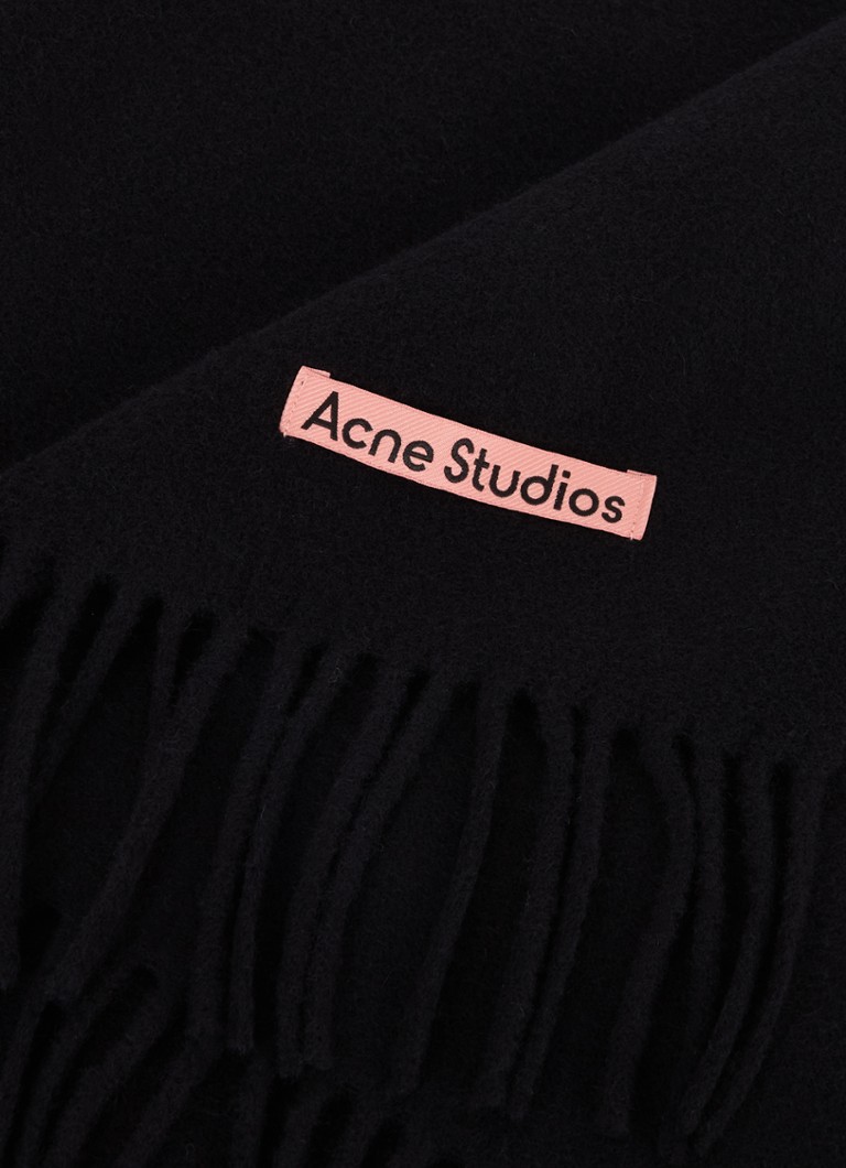 Μάλλινο κασκόλ με κρόσσια Acne Studios 200 x 45 εκ.