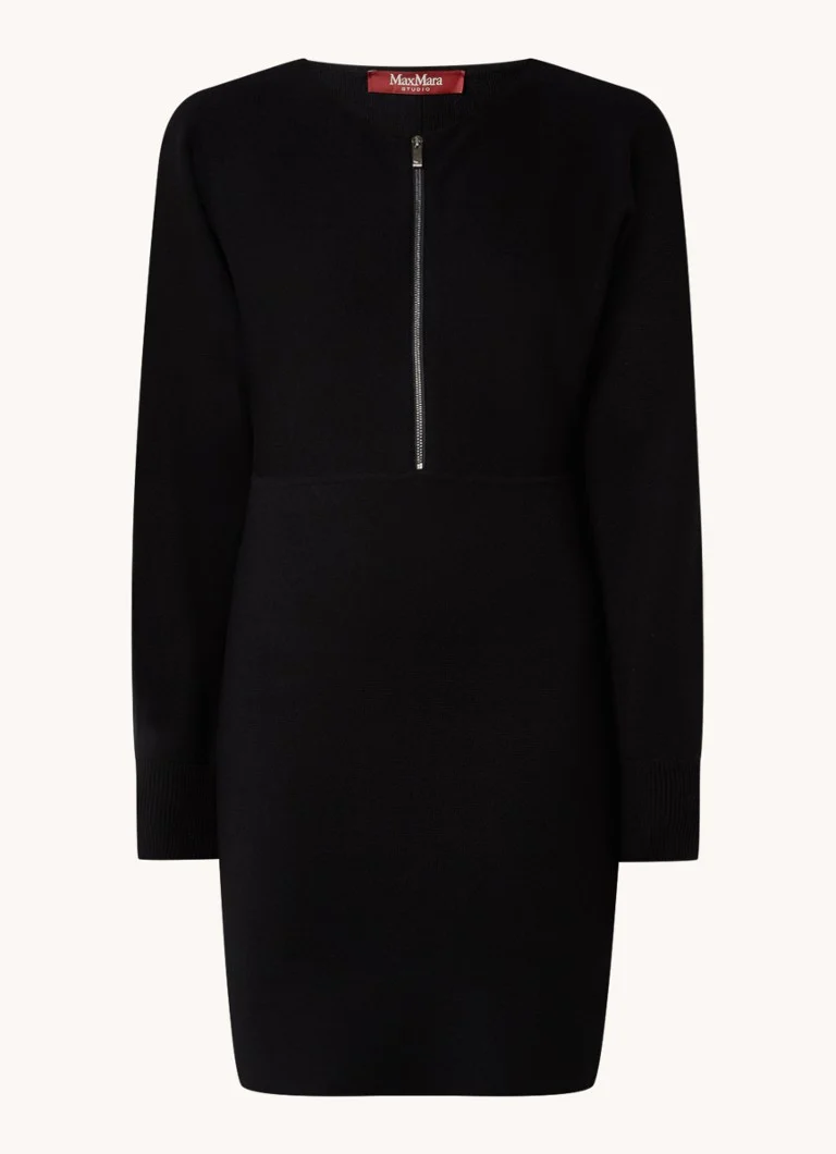 Μίνι φόρεμα MaxMara Rodi από λεπτό πλεκτό μαλλί με ανάμεικτο σχέδιο
