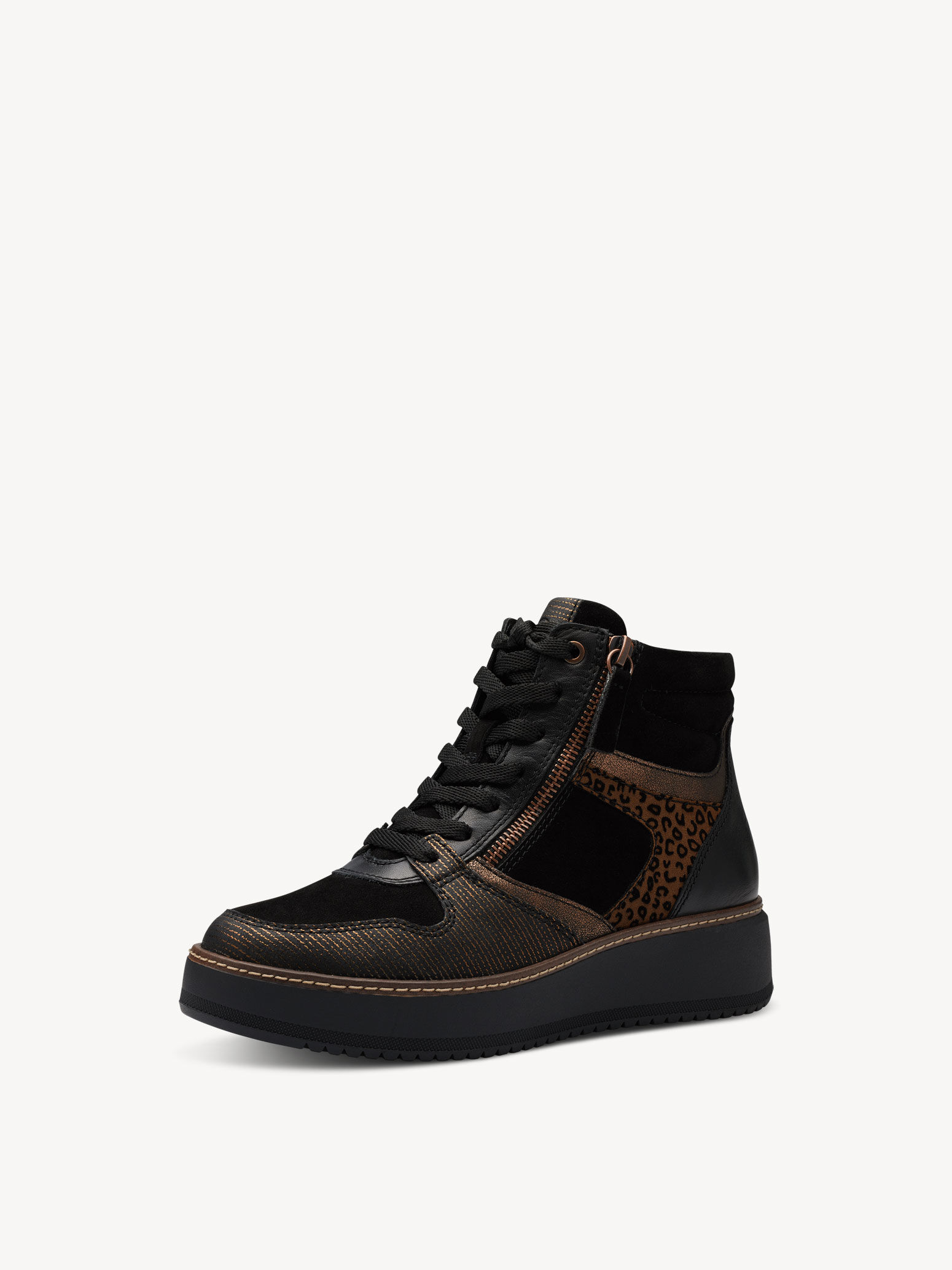 Bottine en cuir - noir