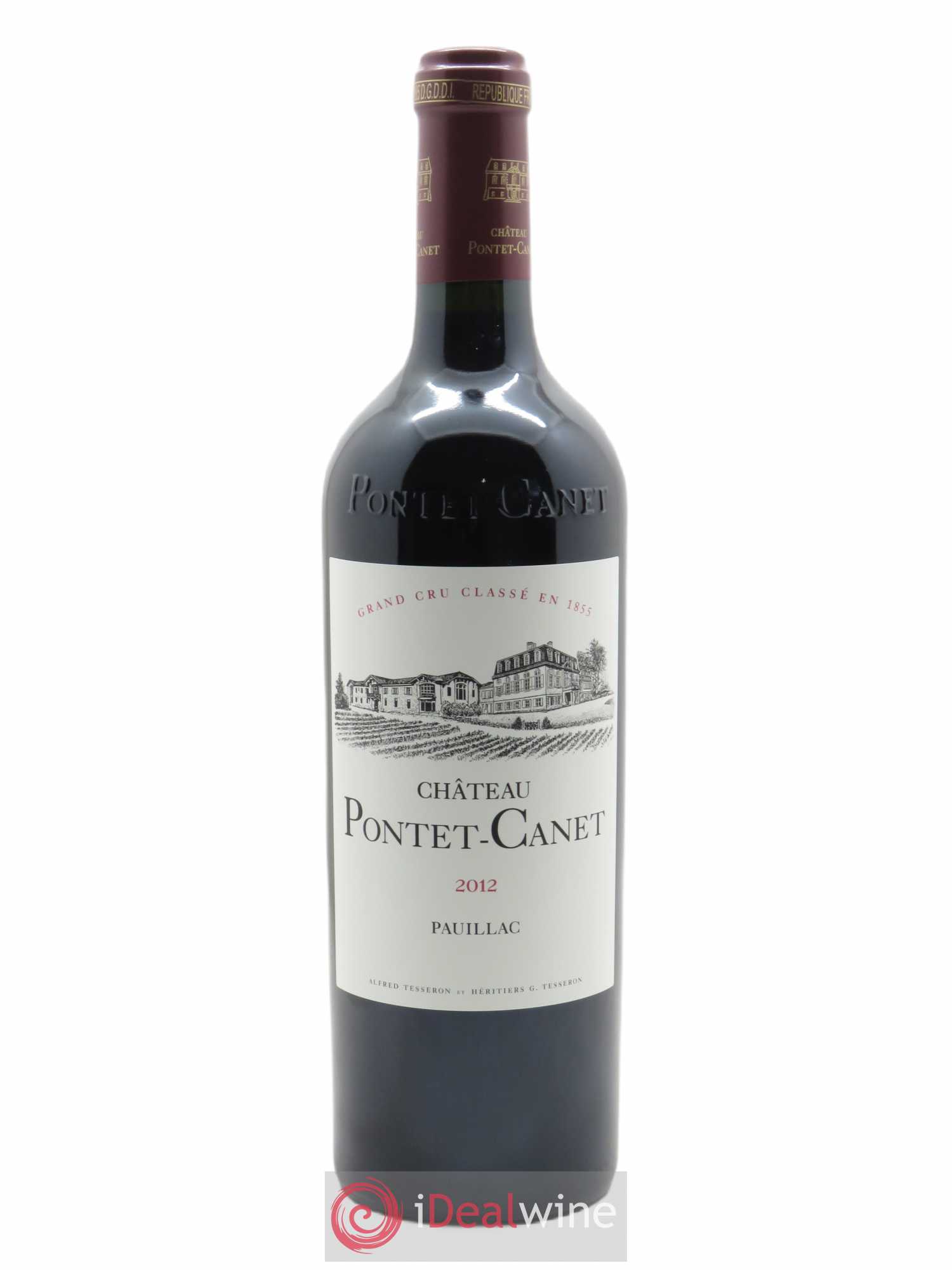 Château Pontet Canet 5ème Grand Cru Classé (CBO à partir de 6 BTS) 2012 - Lot de 1 Bouteille