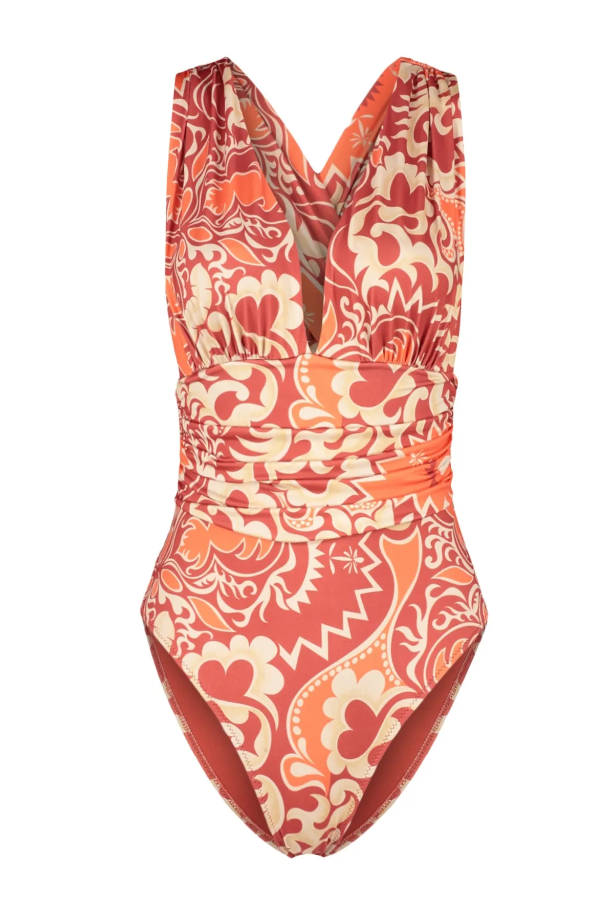 Trendyol Collection  Badeanzug - Mehrfarbig - Ethno-Muster