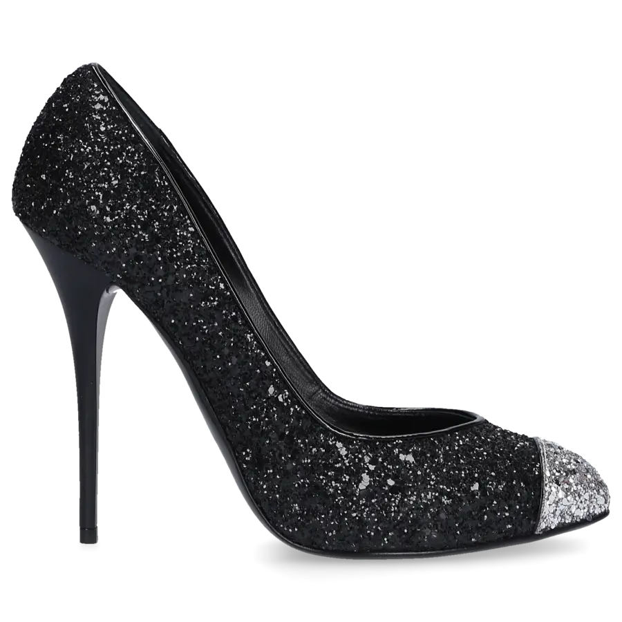 Giuseppe Zanotti - Pumps Zadina 105 Leder Glitter schwarz - schwarz