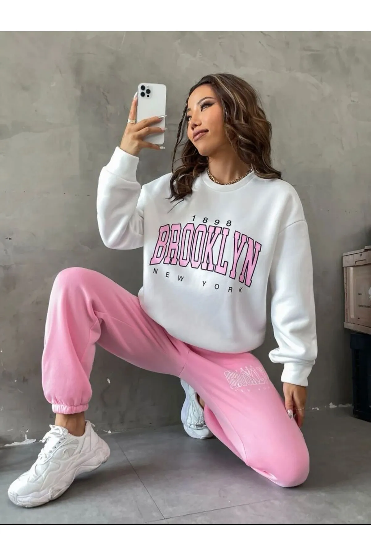 MOONBULL  Sport-Sweatsuit Set - Weiß - Regular Fit