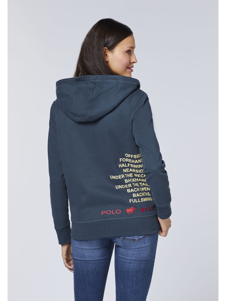 Polo Sylt Kapuzen-Sweatjacke in Blau günstig kaufen