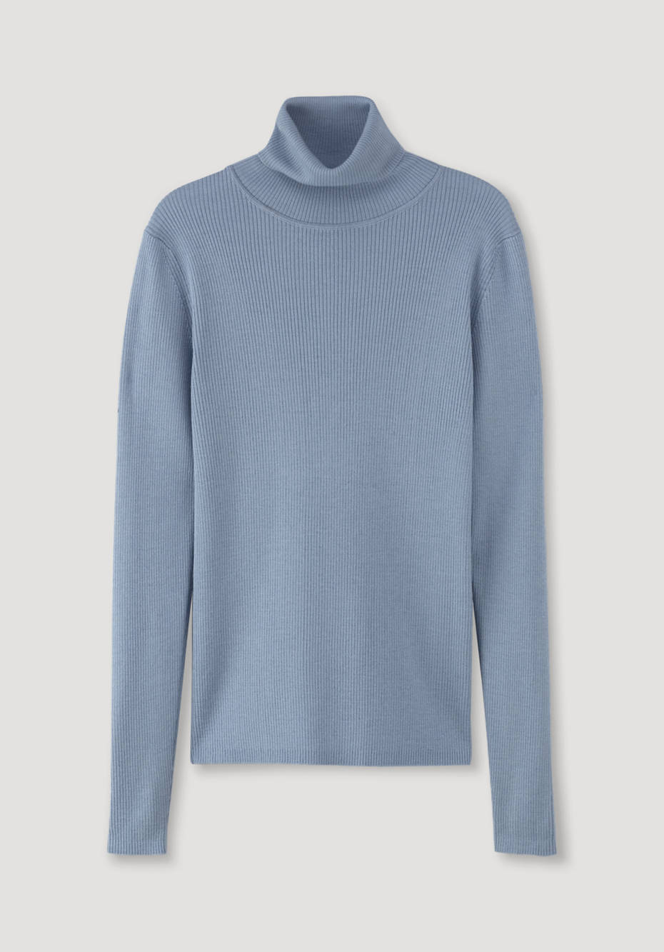 Rollkragenpullover aus Bio-Merinowolle mit Seide
