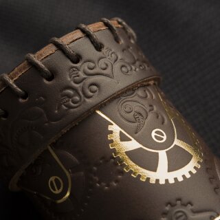 Steampunk Brown & golden Leather Dice Cup