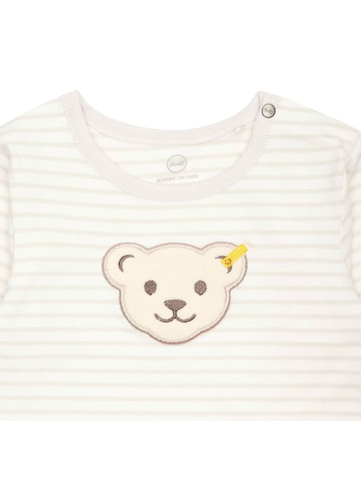 Steiff Strampler in Beige/Weiß günstig kaufen