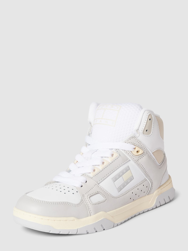 High-Top-Sneaker mit Label-Print Modell 'SKATE' in offwhite