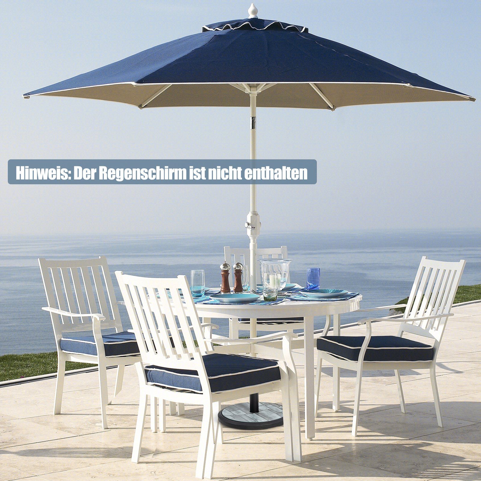 COSTWAY Kunststoffschirmständer Sonnenschirmständer