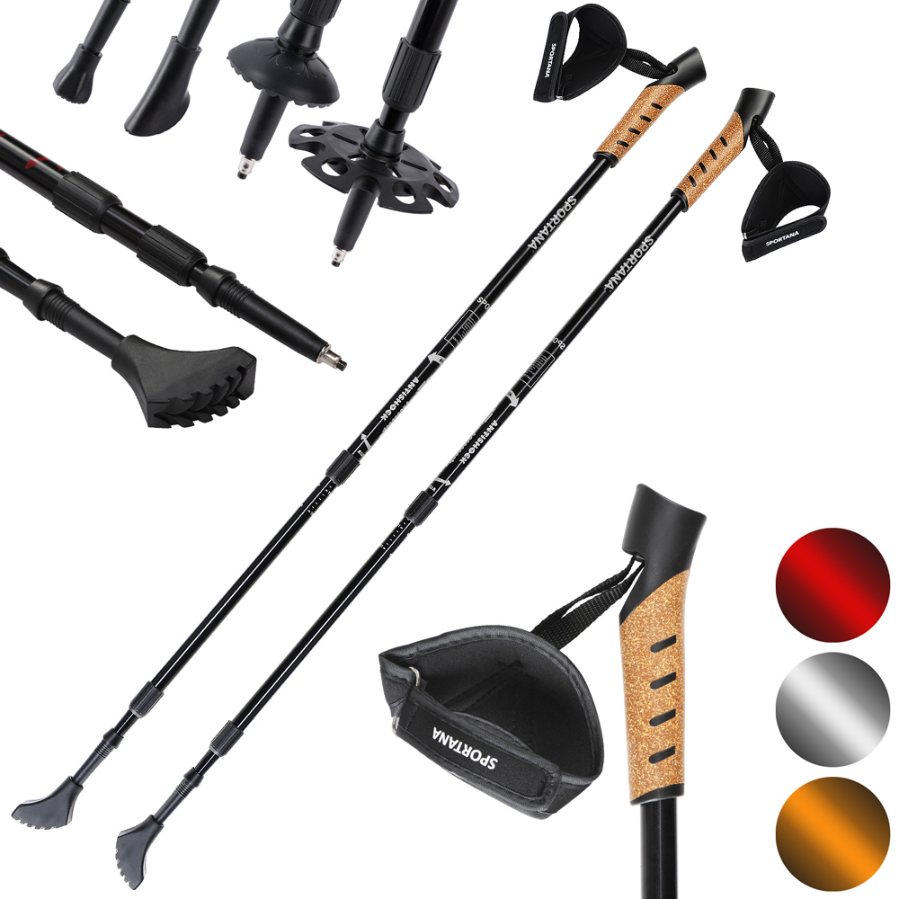DEUBA Nordic Walking Stöcke 68 – 135cm orange
