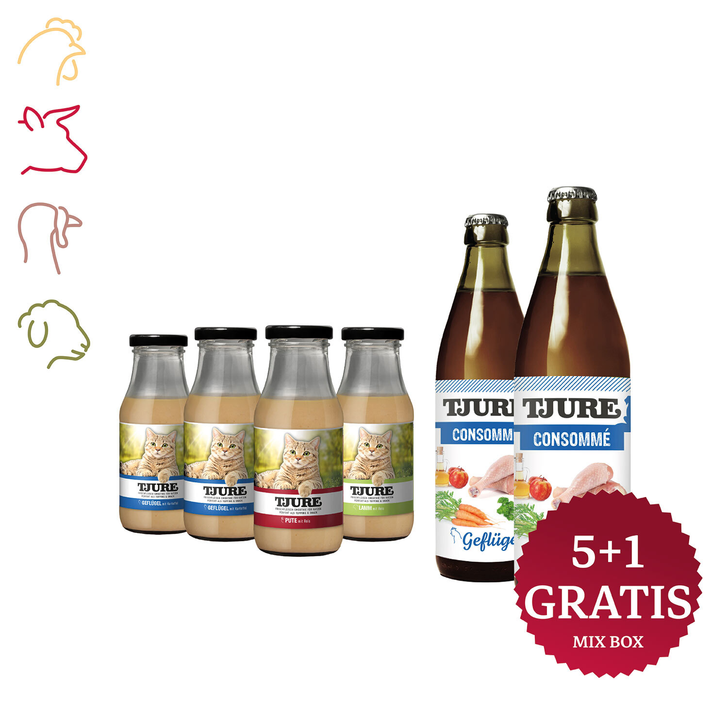 Tjure Ergänzungsfutter & Aufzucht Tjure Mix-Box Katze