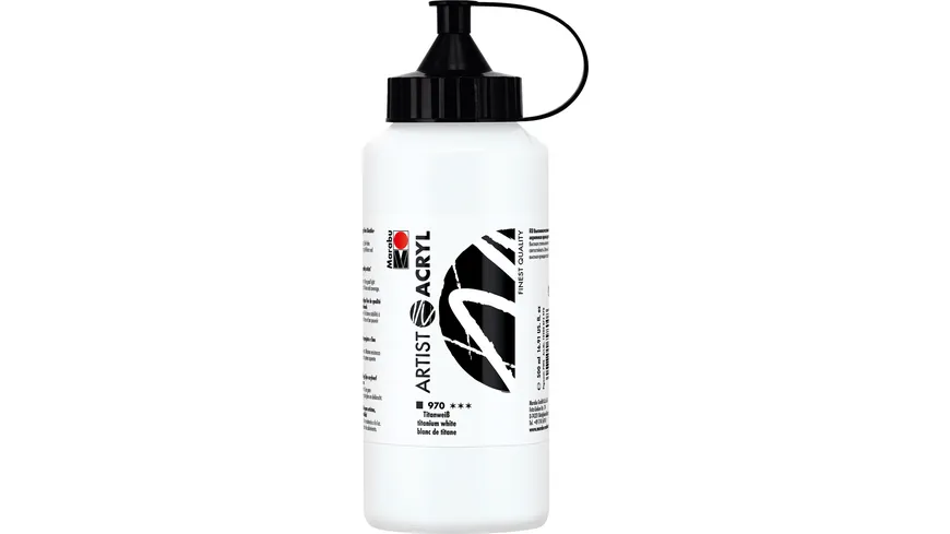 Marabu Artist Acryl, Titanweiß 970, 500 ml 500 ml
