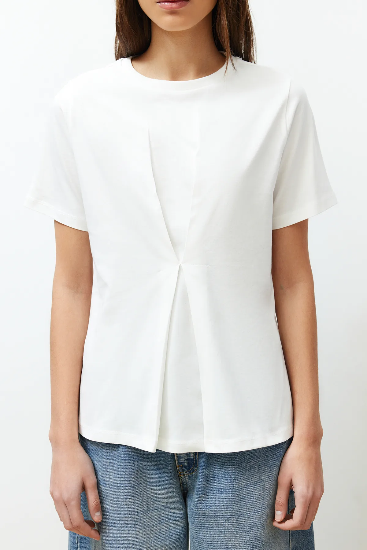 Trendyol Collection  Ecru-Strickbluse TWOSS24BZ00302