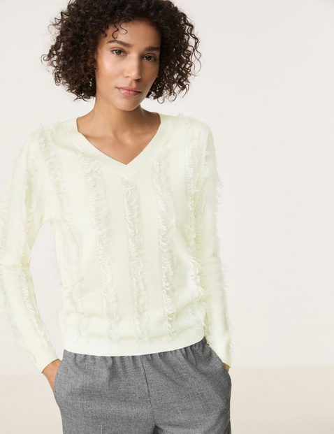 Pullover mit dekorativen Fransen