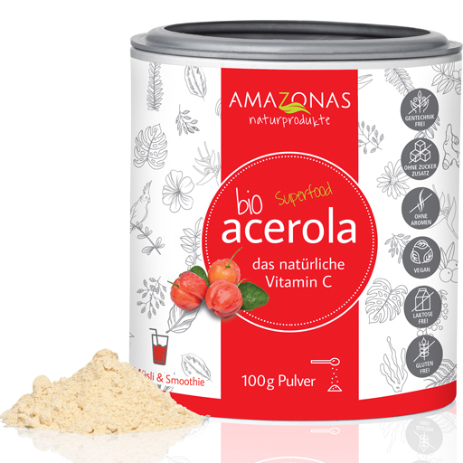ACEROLA 100% Bio Pur natürliches Vit.C Pulver  100 g  Pulver
