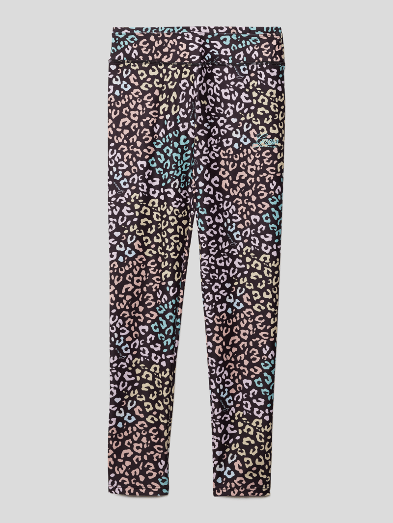 Leggings mit Allover-Muster in schwarz