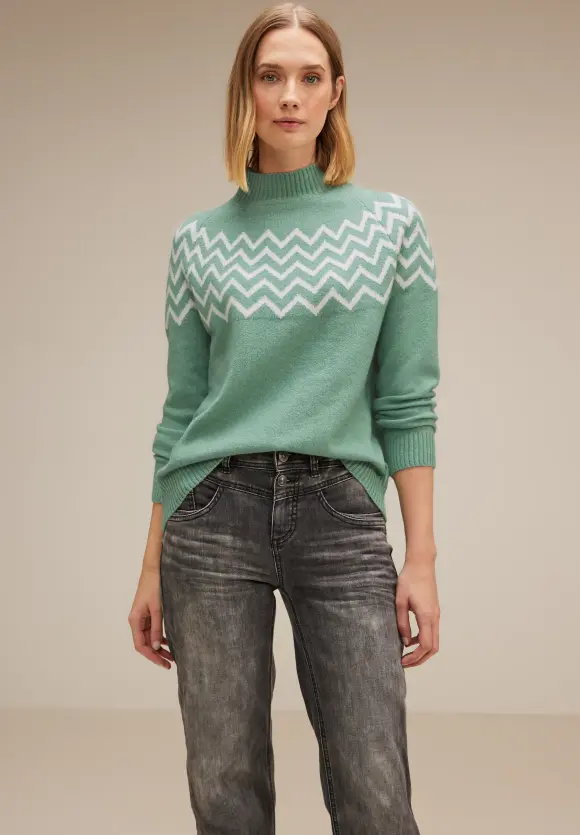 Street One Pullover mit Stehkragen