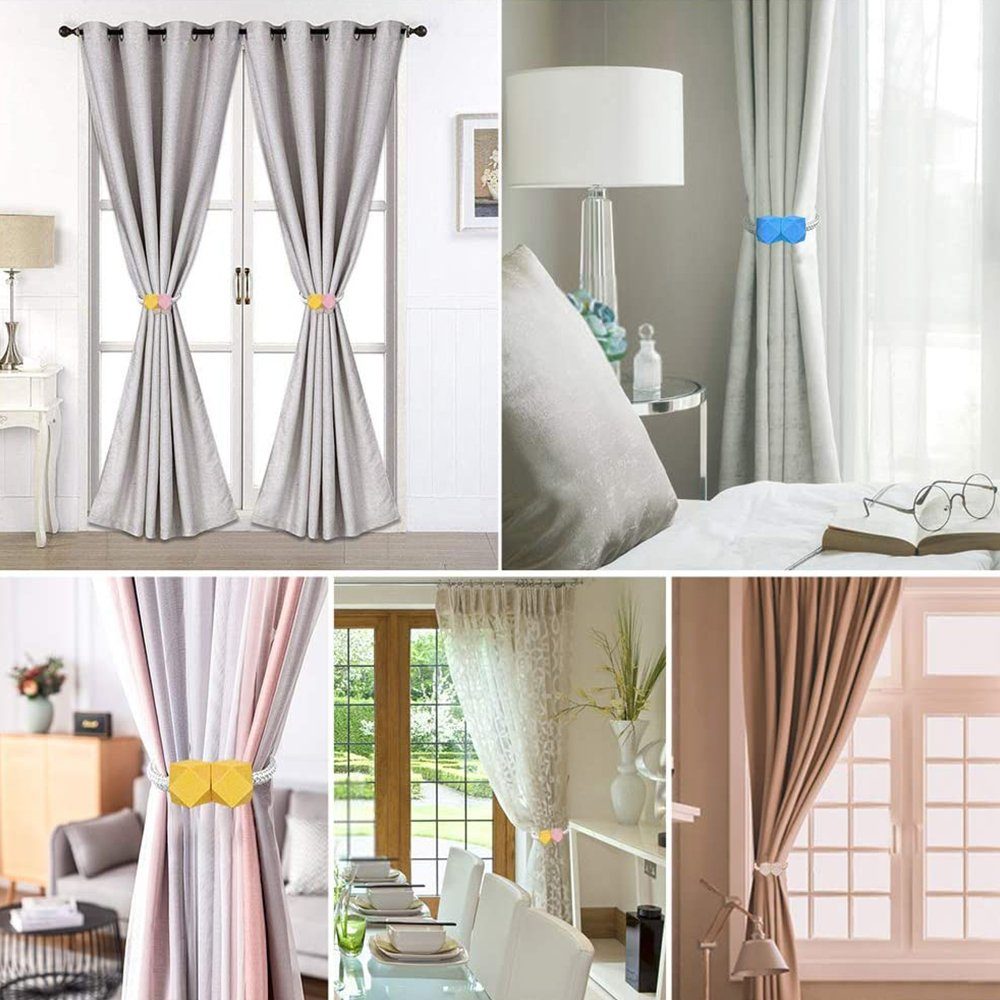 Dekoklammer Vorhang Raffhalter,Gardinenhalter,Magnetische, FeelGlad