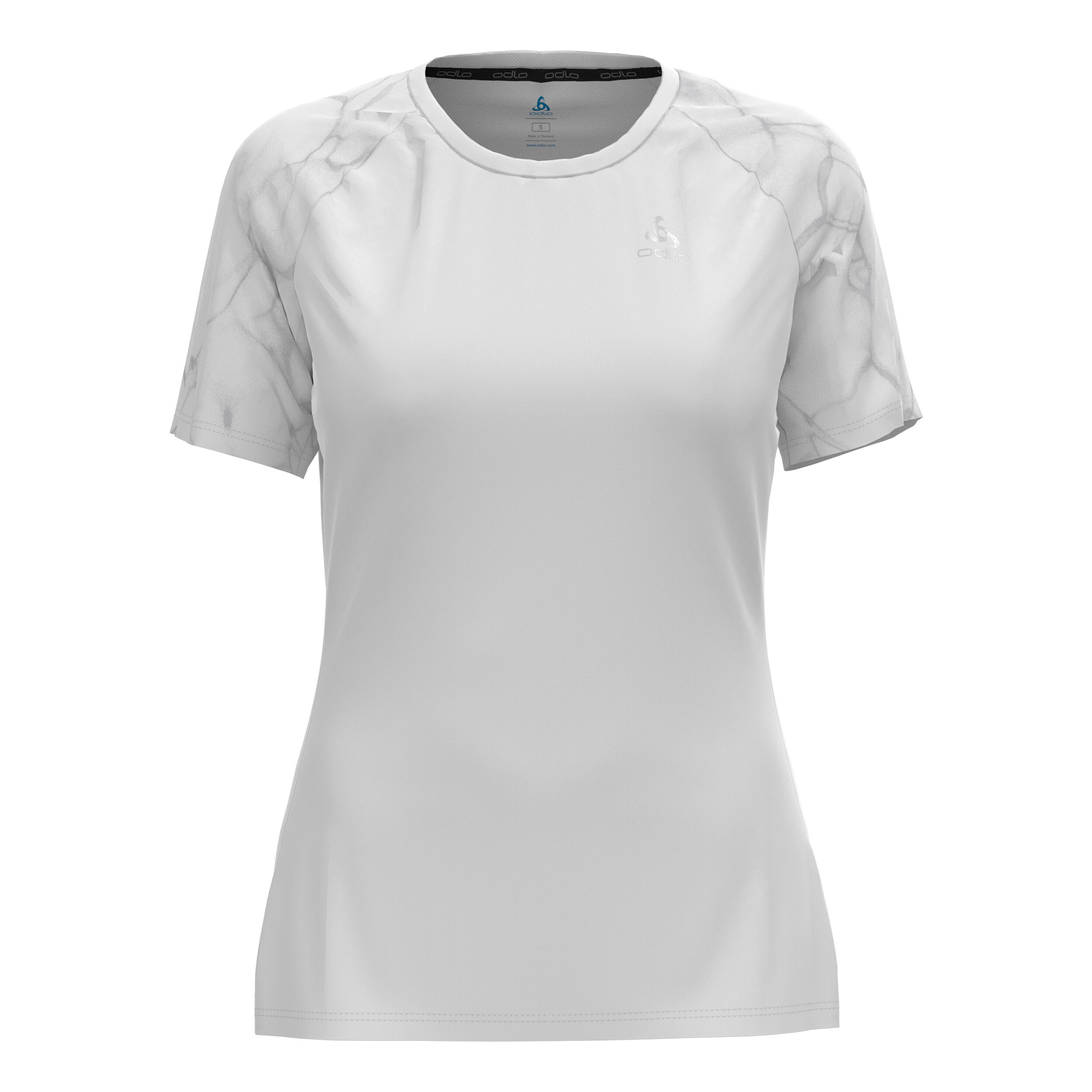 Essential Print Crew Neck Laufshirt Damen - Weiß