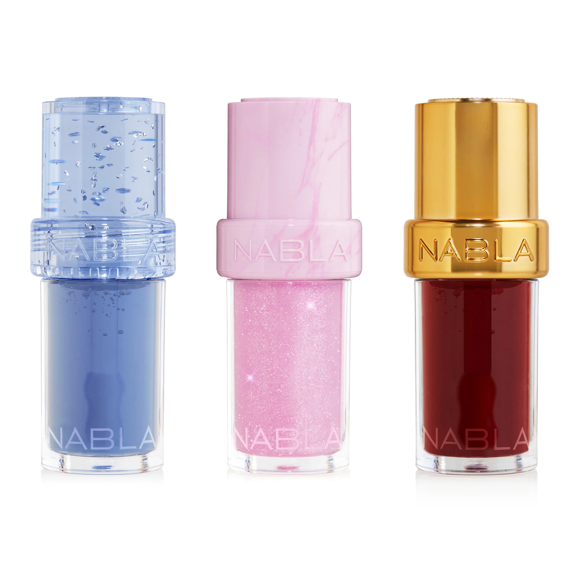Kit de aceites labiales Labbra (arándano + granada + chicle) - Maquillaje Cofanetto, brillo labial
