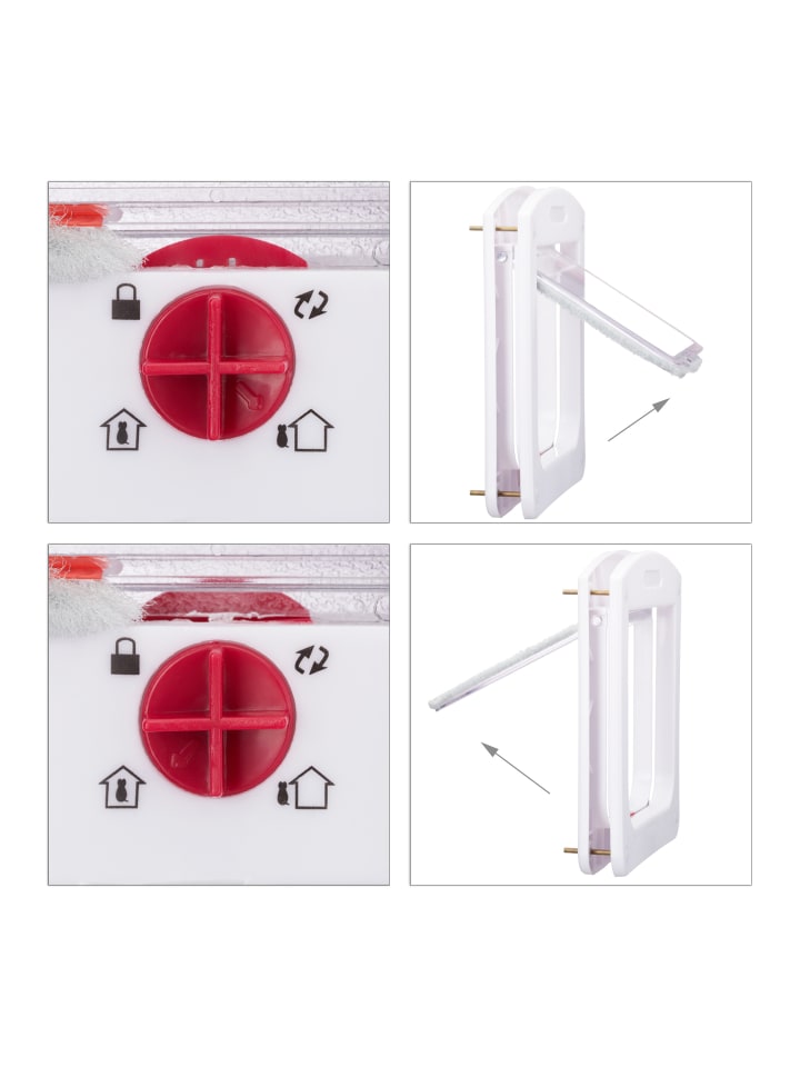 relaxdays Haustierklappe in Weiß - (B)20 x (H)22 cm günstig kaufen onesize