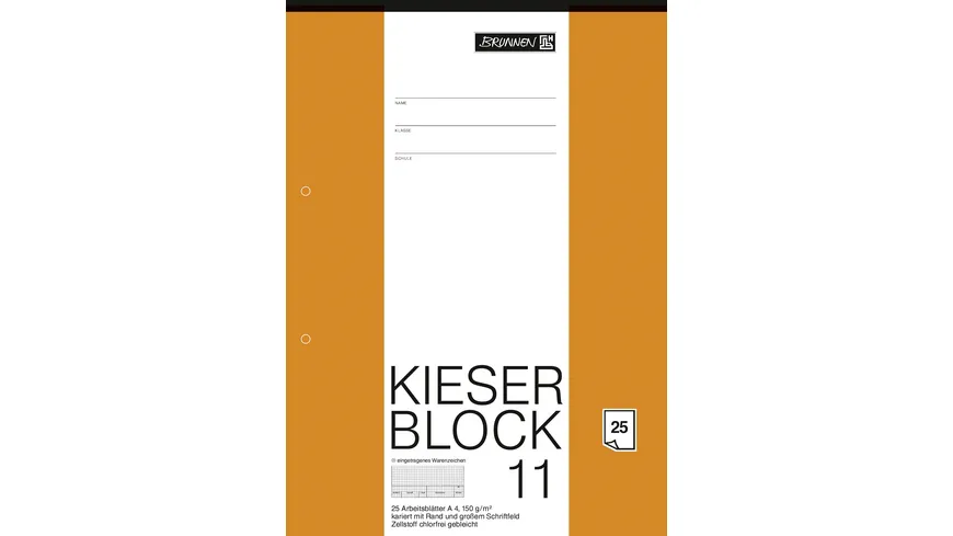 BRUNNEN Kieser-Arbeitsblock A4