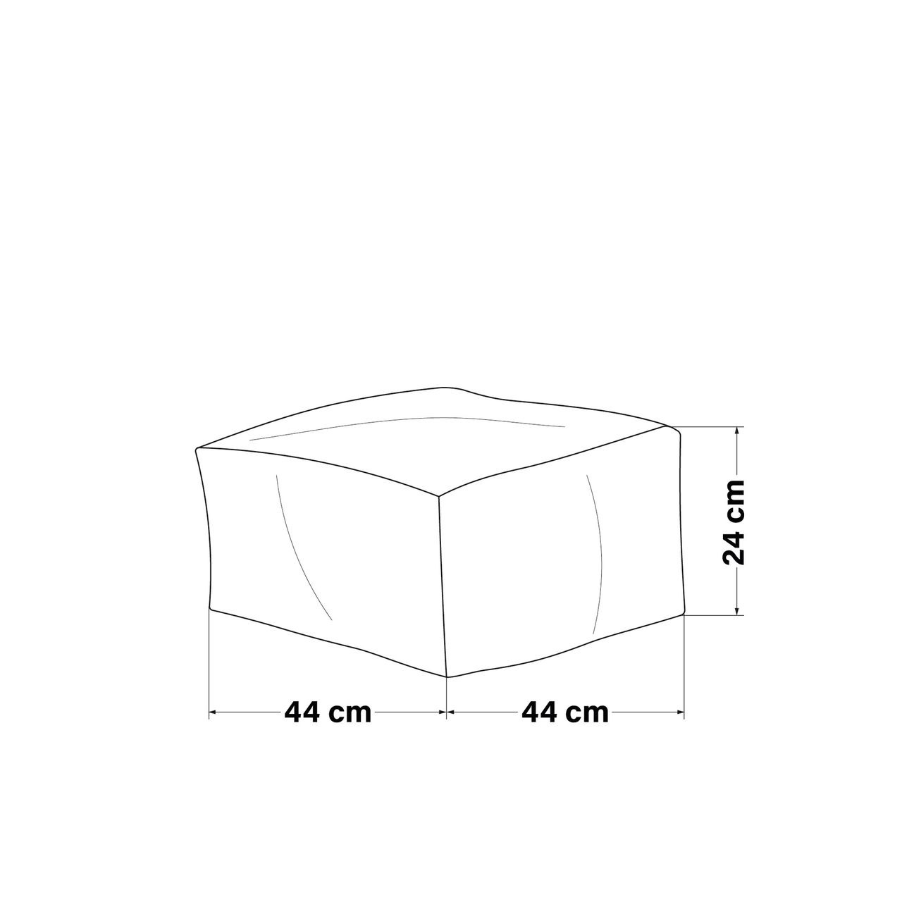 Home Deluxe Sitzsack Hocker COZY Anthrazit