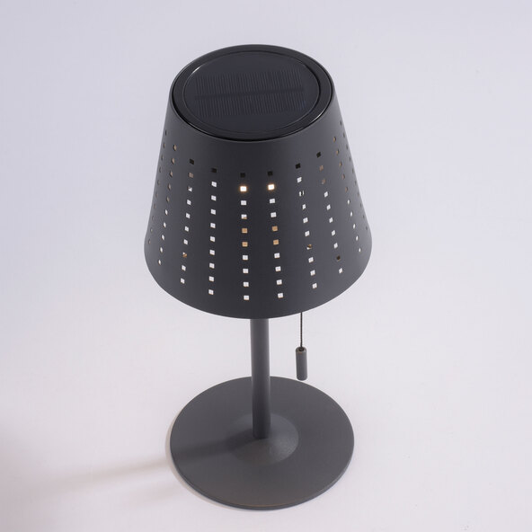 LED Akku-Solar-Tischleuchte Mandy, anthrazit