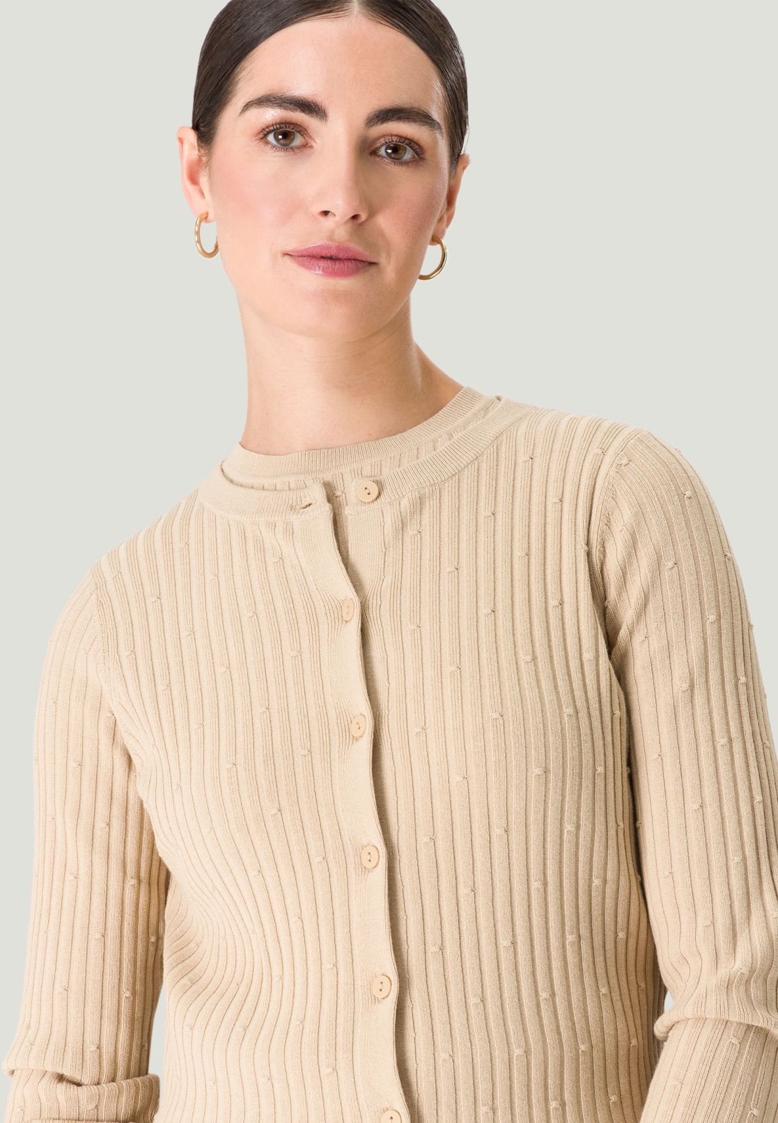 Strickjacke mit Rundausschnitt