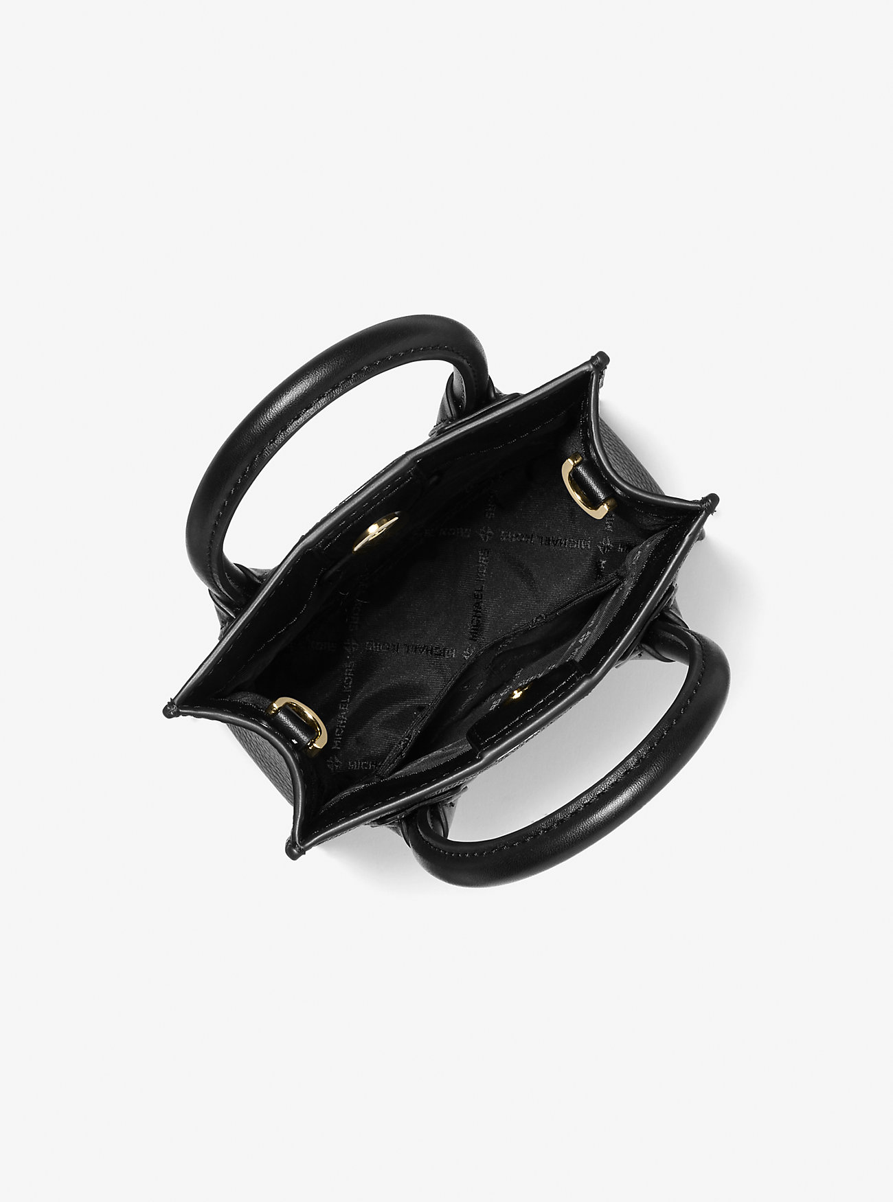 Mercer ekstra liten crossbody-veske med logo og skinn – SVART