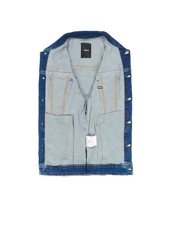 GAS, Jeansjacke, Baumwoll-Stretch, blau