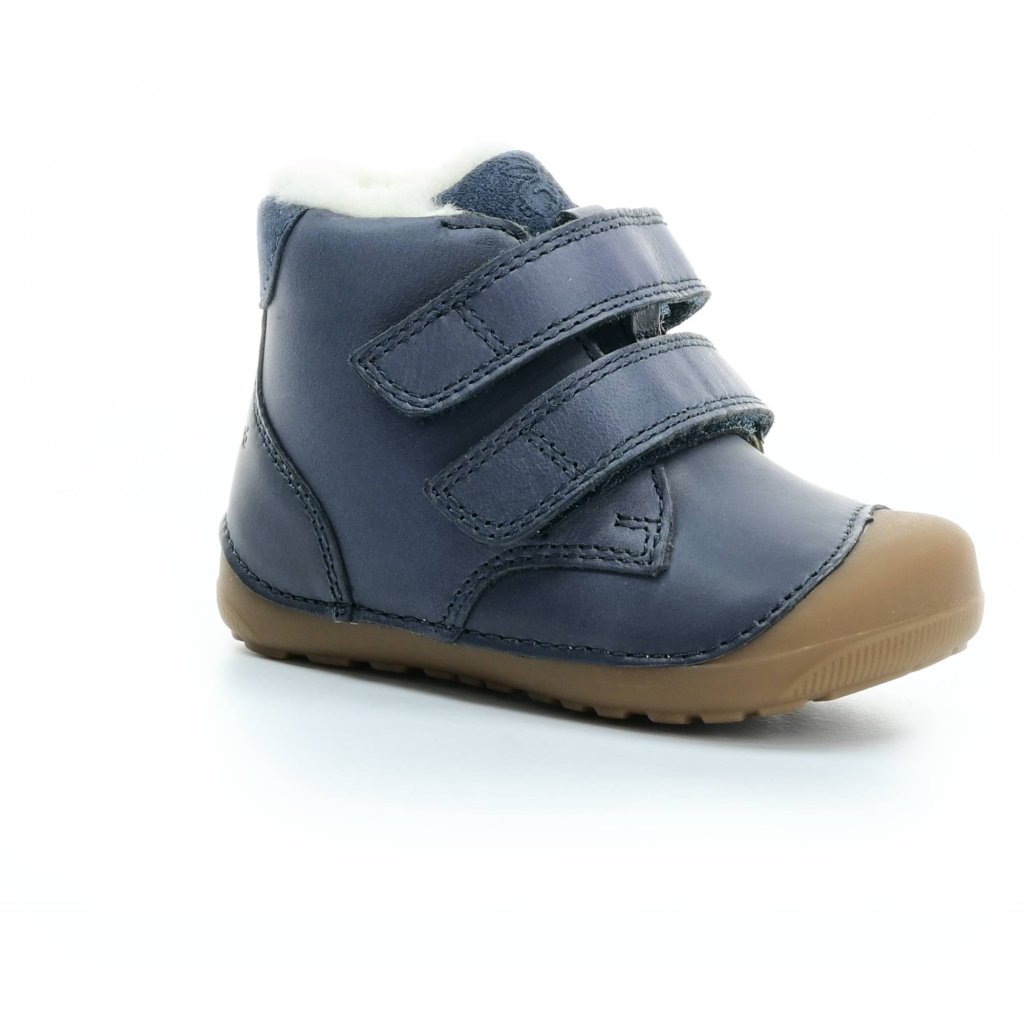 Bundgaard Petit Mid Winter Strap Navy WS dunkelblaue Barfuß-Stiefeletten