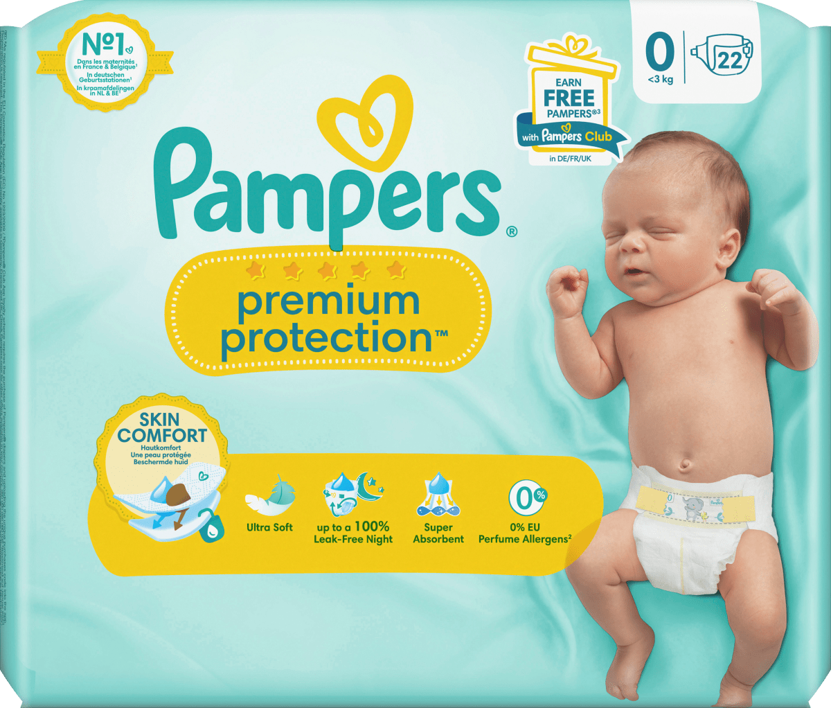 Windeln Premium Protection Gr. 0 New Baby Micro, 22 St