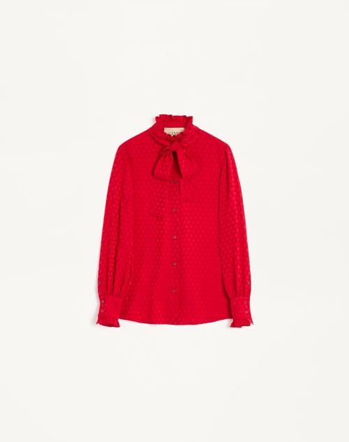 Crepe De Chine skjorte med La Cour De Coeur print