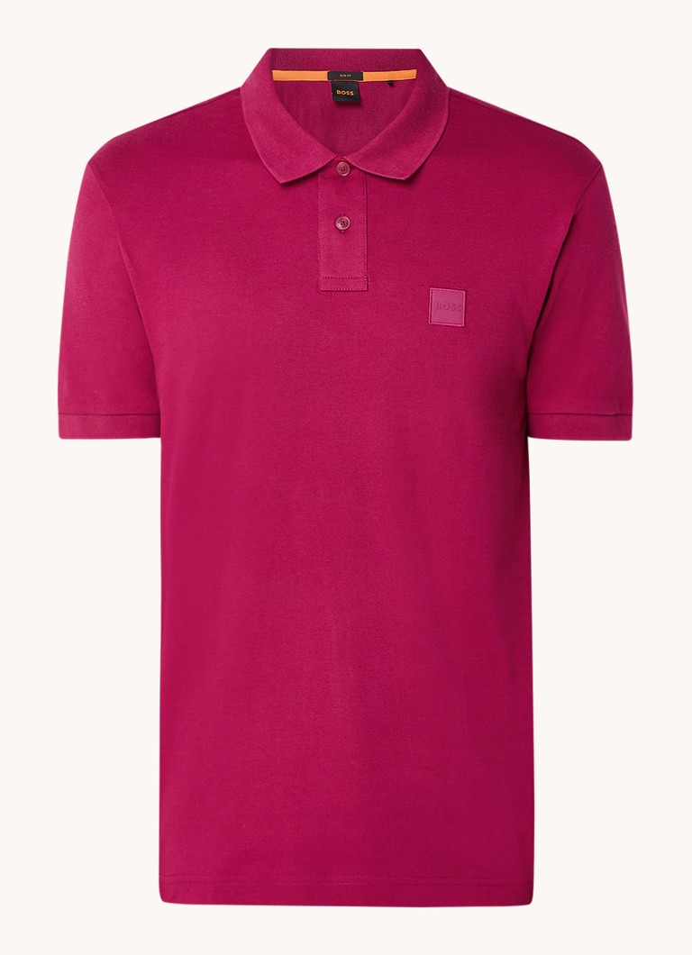 Polo HUGO BOSS Passenger slim fit com logotipo