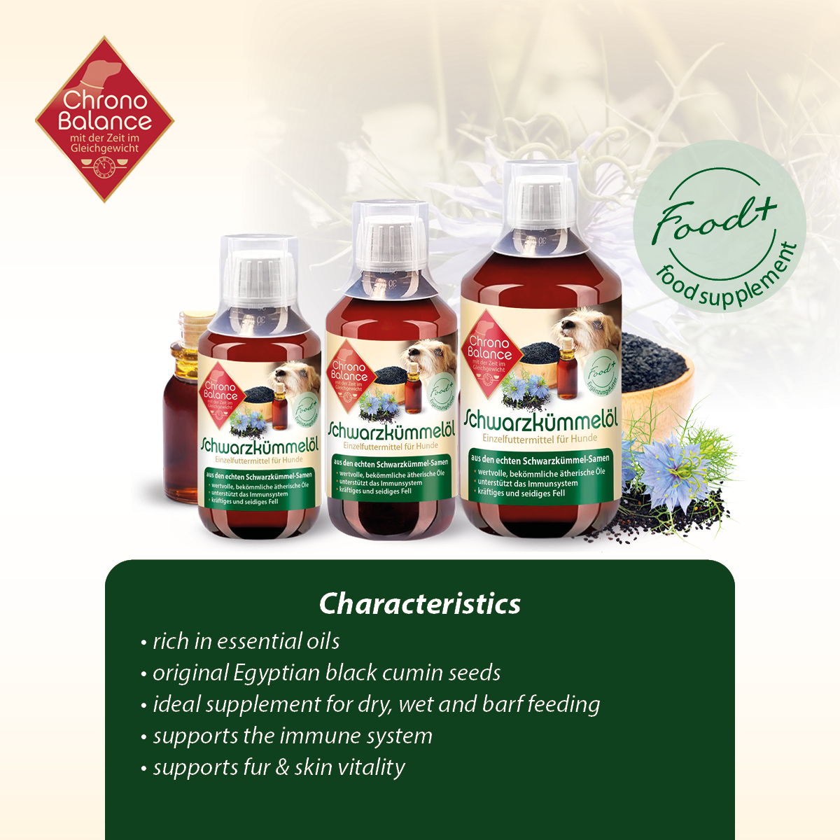 ChronoBalance Ergänzungsfutter & Aufzucht ChronoBalance Schwarzkümmelöl 250 ml