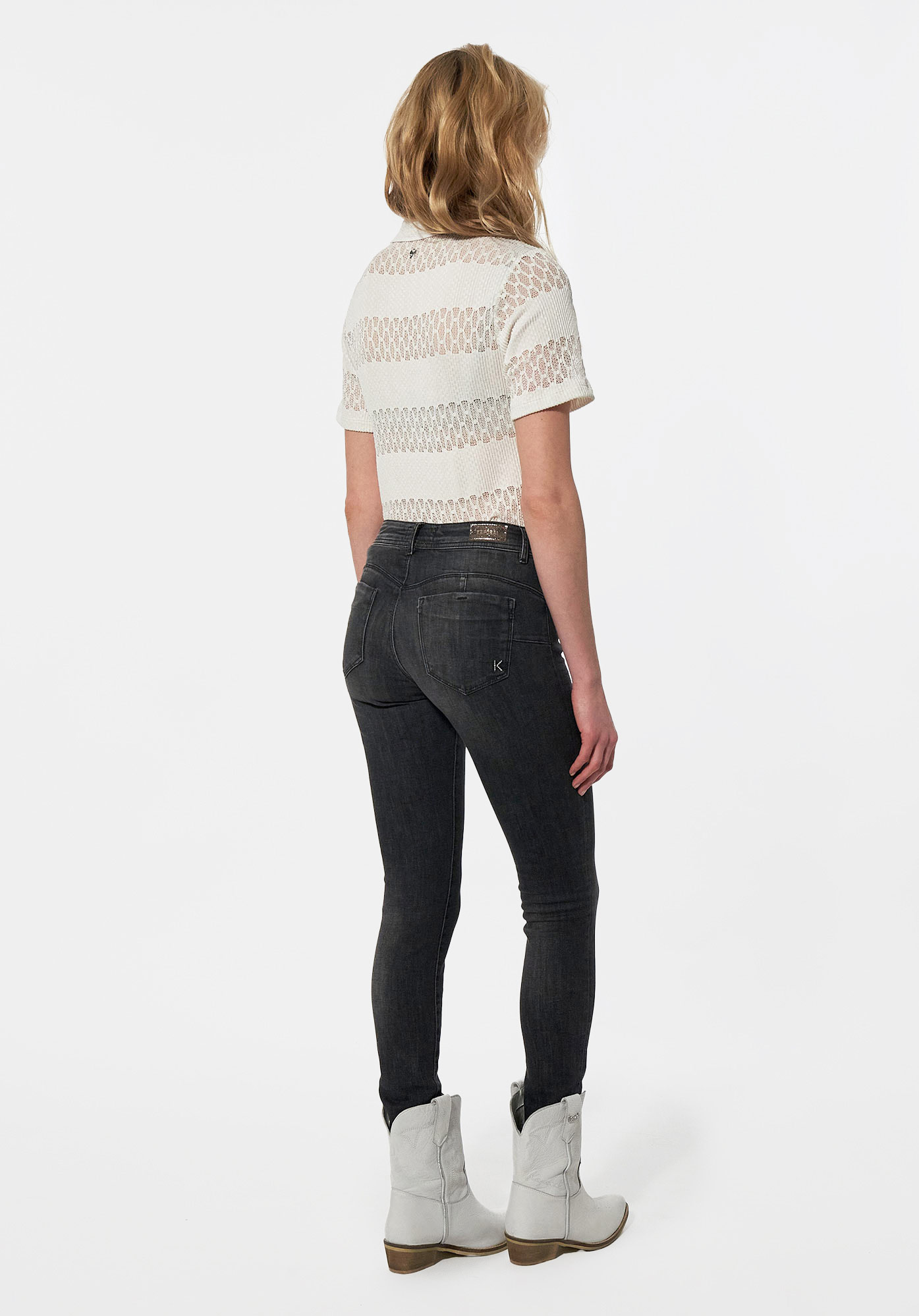 LOKA   Jean slim noir Femme
