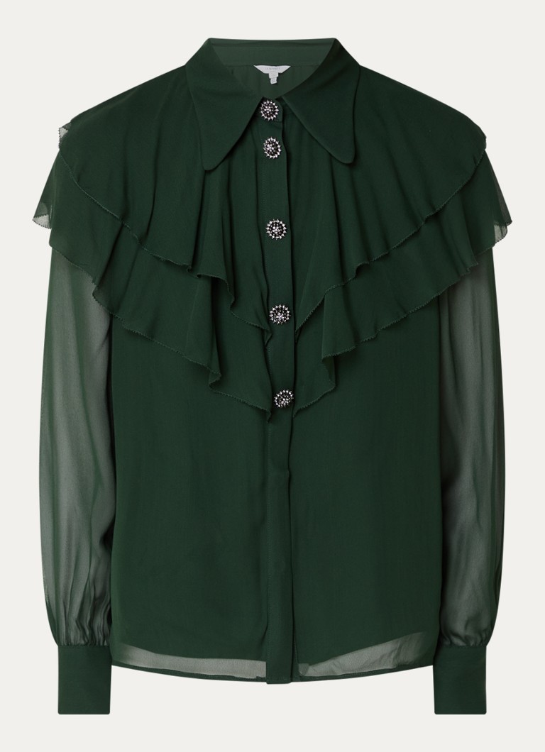 L.K.Bennett  Margaux semi-transparante blouse met sierknopen