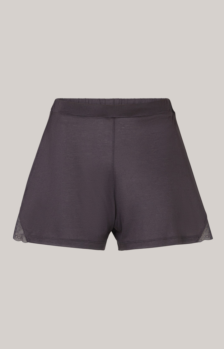 Shorts mit Spitze in Anthrazit
